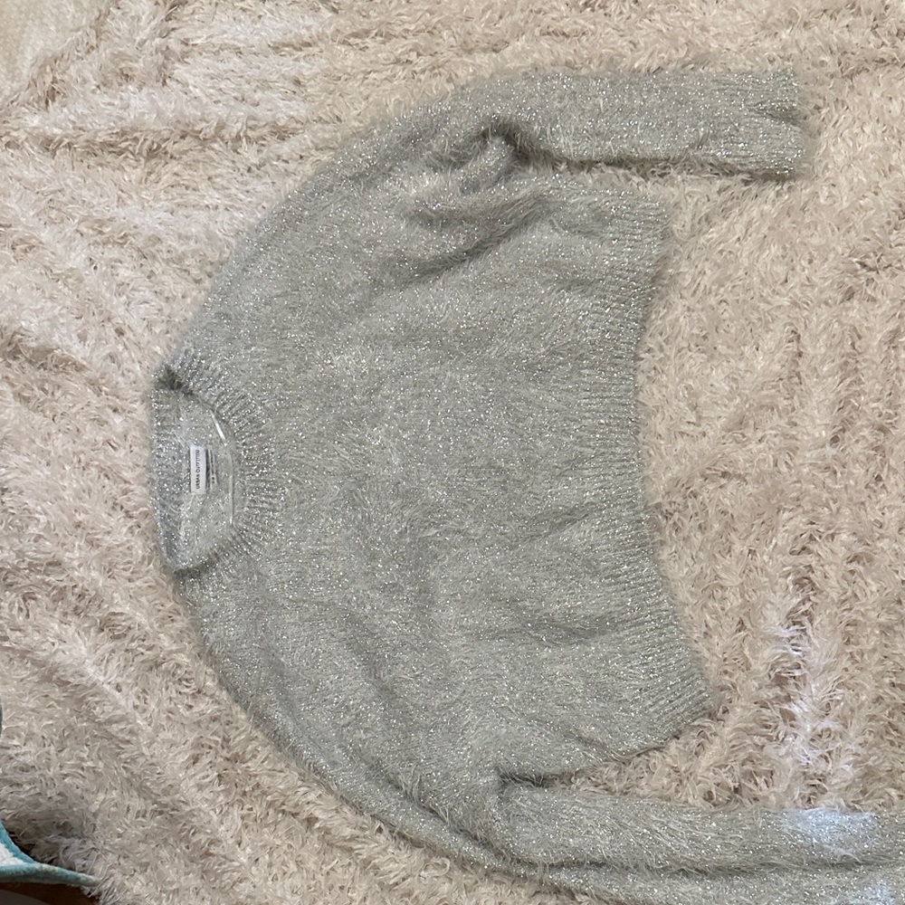 Urban Outfitters Silver Crew Neck Sweater